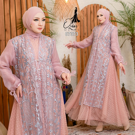 OZIAS Gamis Tile 07373 LD 105 I Gamis Kondangan Wanita I Gamis Fashion Casual