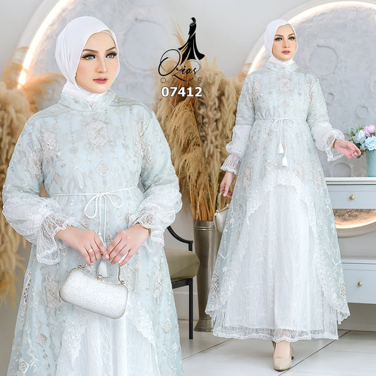 GAMIS OZIAS TILE 07412 LD 105 I Gamis Kondangan Bini Orang I Gamis Fashion Casual