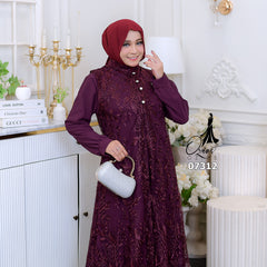 GAMIS OZIAS TILE 07312 LD 105 I Gamis Kondangan Wanita I Gamis Fashion Casual