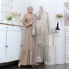 GAMIS OZIAS TILE 07329 LD 105 I Gamis Kondangan Cantik I Gamis Lebaran Casual