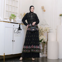 GAMIS OZIAS TILE CERUTY 07305 LD 105 I Gamis Kondangan Casual I Gamis Fashion Remaja