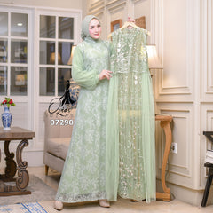 GAMIS OZIAS TILE CHANTILY 07290 LD 105 I Gamis Fashion Kondangan I Gamis Cantik Wisuda