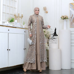 GAMIS OZIAS TILE 07329 LD 105 I Gamis Kondangan Cantik I Gamis Lebaran Casual