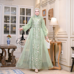 GAMIS OZIAS TILE CHANTILY 07290 LD 105 I Gamis Fashion Kondangan I Gamis Cantik Wisuda