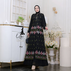 GAMIS OZIAS TILE CERUTY 07305 LD 105 I Gamis Kondangan Casual I Gamis Fashion Remaja