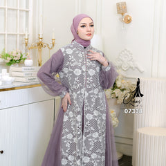 OZIAS Gamis Tile 07338 LD 105 Gamis Lebaran Cantik I Gamis Fashion Remaja