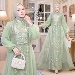 GAMIS OZIAS TILE CHANTILY 07290 LD 105 I Gamis Fashion Kondangan I Gamis Cantik Wisuda