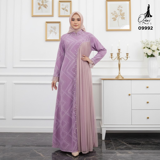 GAMIS OZIAS BROKAT INAYA 09992 LD 105 I Gamis Wisuda Cantik I Gamis Pesta Lamaran Muslim Nyaman 2XL