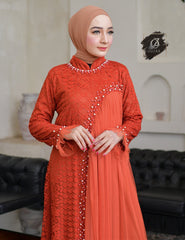 GAMIS OZIAS BROKAT INAYA FIMELA 09951 LD 105 I Gamis Kondangan Wanita I Gamis Fashion Casual