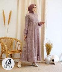 GAMIS OZIAS BROKAT 09636 I Gamis Brokat Premium I Gamis Kondangan Wanita