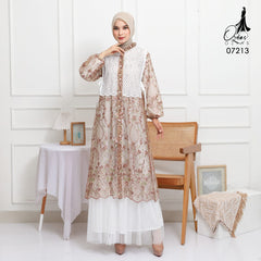 GAMIS OZIAS TILE 07213 LD 105 I Gamis Kondangan Wanita I Gamis Fashion Muslimah
