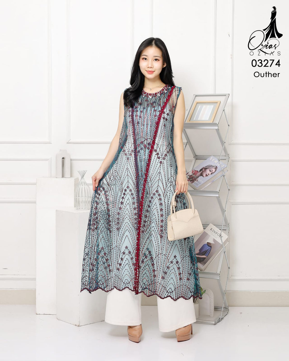 VEST OUTER OZIKO TILE HANA 03274 I Outer Kondangan Muslimah I Luaran Outfit Wanita