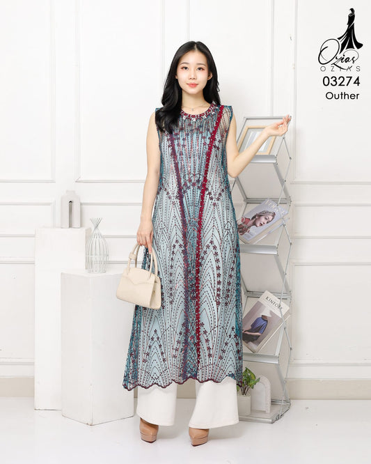 VEST OUTER OZIKO TILE HANA 03274 I Outer Kondangan Muslimah I Luaran Outfit Wanita