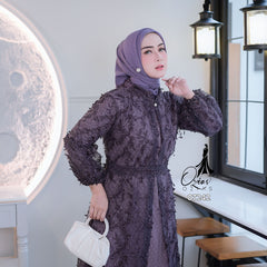 GAMIS OZIAS TILE 07242 LD 105 I Gamis Kondangan Wanita I Gamis Fashion Casual