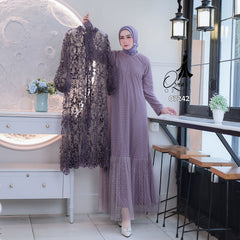 GAMIS OZIAS TILE 07242 LD 105 I Gamis Kondangan Wanita I Gamis Fashion Casual