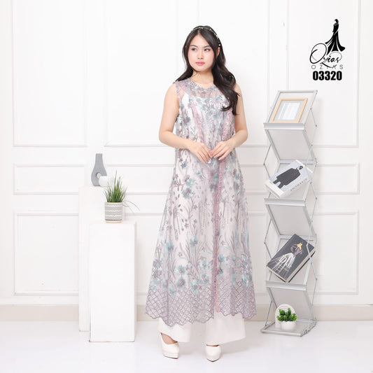 VEST OUTER TILE OZIKO HANA 03320 LD 105 I Outer Kondangan Casual I Outer Fashion Muslimah