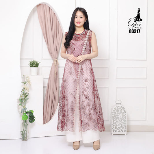 VEST OUTER TILE OZIKO HANA 03317 LD 105 I Outer Kondangan Wanita I Outer Fashion Casual