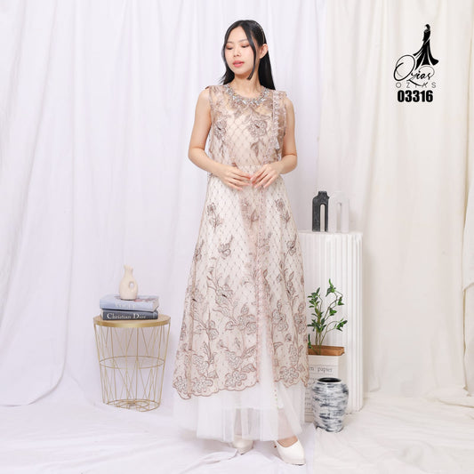 VEST OUTER TILE OZIKO HANA 03316 LD 105 I Outer Kondangan Wanita I Outer Casual Cantik