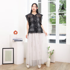 VEST OUTER OZIKO BROKAT ARGYLIE 03325 LD 105 I Outer Casual Wanita I Luaran Remaja Cantik