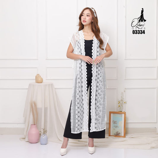 VEST OUTER BROKAT BALIYA 03334 LD 105 | Vest Outer Pesta | Outer Simple