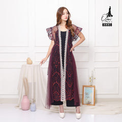 VEST OUTER TILE OZIKO 03338 LD 105 I Outer Kondangan Wanita I Outer Casual Remaja