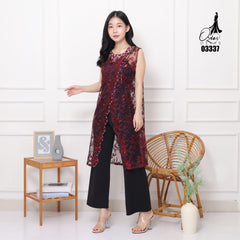 VEST OUTER TILE OZIKO 03337 LD 105 I Outer Kondangan Wanita I Outer Cantik Formal