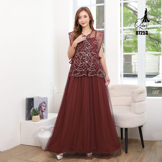 VEST OUTER TILE OZIKO 07253 LD 105 I Outer Kondangan Wanita I Outer Casual Formal