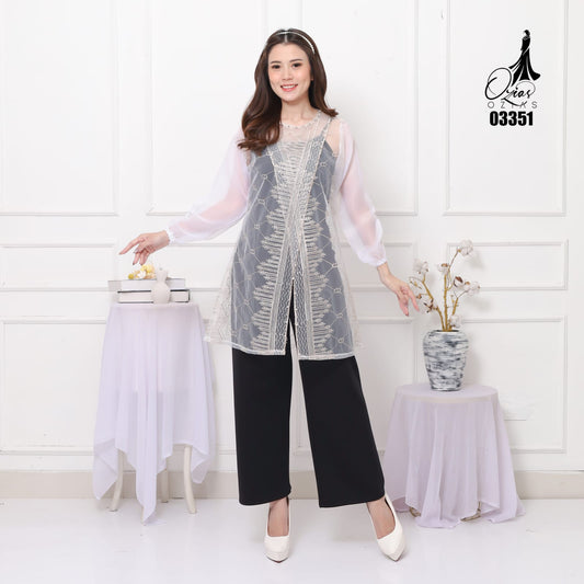 VEST OUTER OZIKO TILE 03351 LD 105 I Outer Kondangan Wanita I Outer Casual Cantik