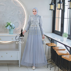 GAMIS OZIAS TILE 07277 LD 105 I Gamis Kondangan Wanita I Gamis Casual Cantik