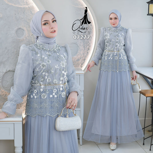 GAMIS OZIAS TILE 07277 LD 105 I Gamis Kondangan Wanita I Gamis Casual Cantik