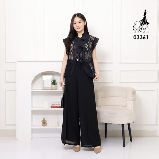 VEST OUTER BROKAT ARGYLIE  03361 LD 105 I Outer Kondangan Wanita I Outer Casual Remaja