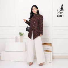 VEST OUTER OZIKO FUKURO JACQUARD 03381 LD 105 I Outer Kondangan I Vest Casual Wanita