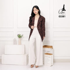 VEST OUTER OZIKO FUKURO JACQUARD 03381 LD 105 I Outer Kondangan I Vest Casual Wanita