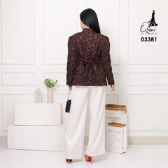VEST OUTER OZIKO FUKURO JACQUARD 03381 LD 105 I Outer Kondangan I Vest Casual Wanita