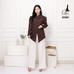VEST OUTER OZIKO FUKURO JACQUARD 03381 LD 105 I Outer Kondangan I Vest Casual Wanita