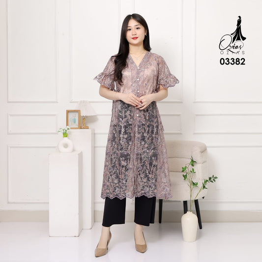 VEST OUTER TILE OZIKO CHANTILY 03382 LD 105 I Outer Kondangan Wanita I Outer Casual Remaja