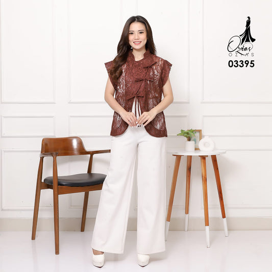 OZIKO Vest outer Brokat 03395 LD 105 I Outer Kondangan Wanita Lebaran I Outer Casual Remaja.