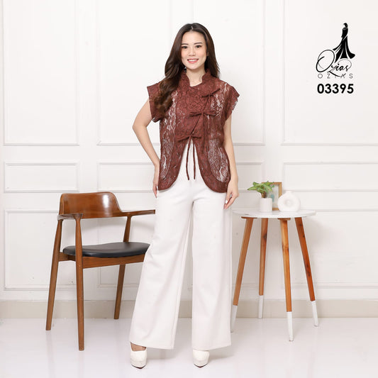 OZIKO Vest outer Brokat 03395 LD 105 I Outer Kondangan Wanita Lebaran I Outer Casual Remaja.