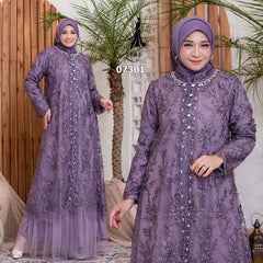 GAMIS OZIAS TILE 07301 LD 105 I Gamis Kondangan Wanita I Gamis Casual Lebaran