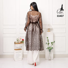 VEST OUTER TILE MICROFLOWER 03407 LD 105 I Vest Outer Casual I Vest Kondangan Wanita