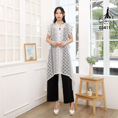 VEST OUTER BROKAT OZIKO 03411 LD 105 I Vest Outer Kondangan I Vest Casual Remaja