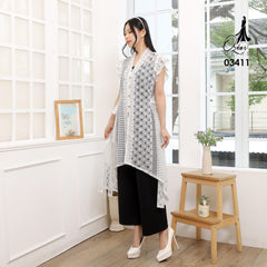 VEST OUTER BROKAT OZIKO 03411 LD 105 I Vest Outer Kondangan I Vest Casual Remaja