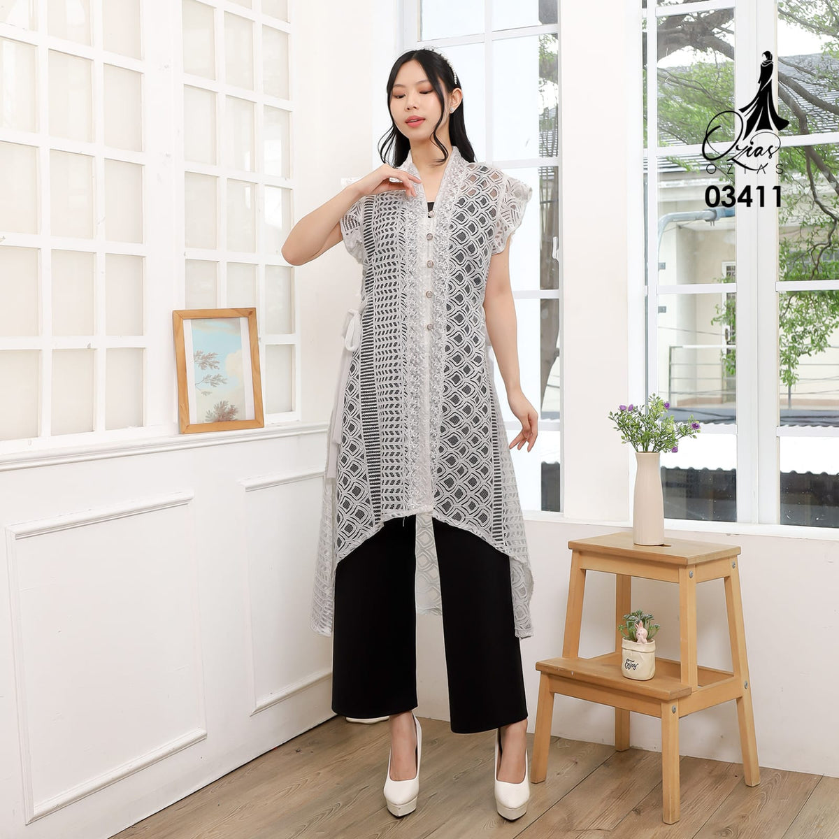 VEST OUTER BROKAT OZIKO 03411 LD 105 I Vest Outer Kondangan I Vest Casual Remaja