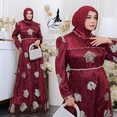 GAMIS OZIAS TILE 07332 LD 105 I Gamis Kondangan Wanita I Gamis Fashion Casual