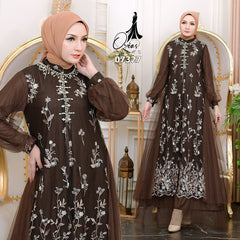 GAMIS OZIAS TILE 07327 LD 105 I Gamis Kondangan Wanita I Gamis Fashion Casual Lebaran