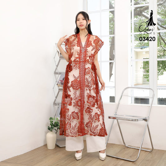 VEST OUTER TILE OZIKO 03420 LD 105 I Vest Outer Remaja I Vest Casual Wanita