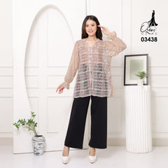 VEST OUTER TILE OZIKO 03438 LD 105 I Vest Outer Casual Wanita I Vest Outer Fashion