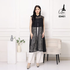 OZIKO Vest Outer Brokat Malika 03451 LD 105  | Outer Kondangan Casual I Outer Fashion Wisuda