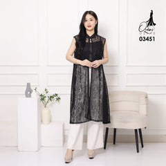 OZIKO Vest Outer Brokat Malika 03451 LD 105  | Outer Kondangan Casual I Outer Fashion Wisuda