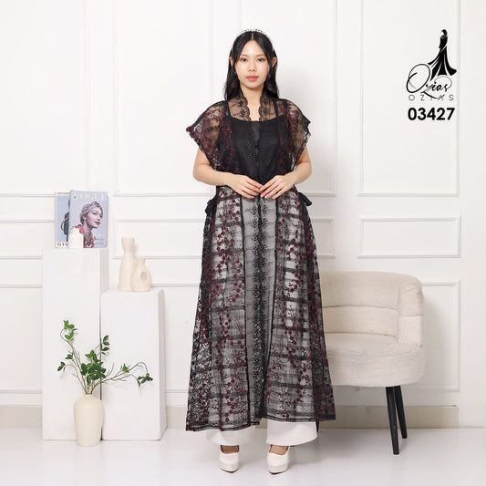 VEST OUTER TILE OZIKO 03427 LD 105 I Vest Kondangan Wanita I Vest Outer Casual